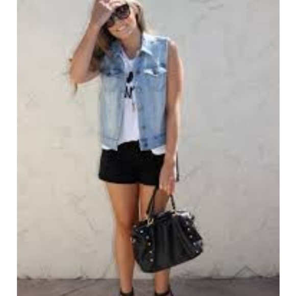 Brandy Melville Jackets & Blazers - Brandy Melville light wash denim vest